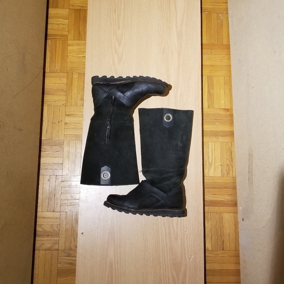 Wmns SOREL Leather & Suede Riding Moto Boot Size 6 - Picture 4 of 7